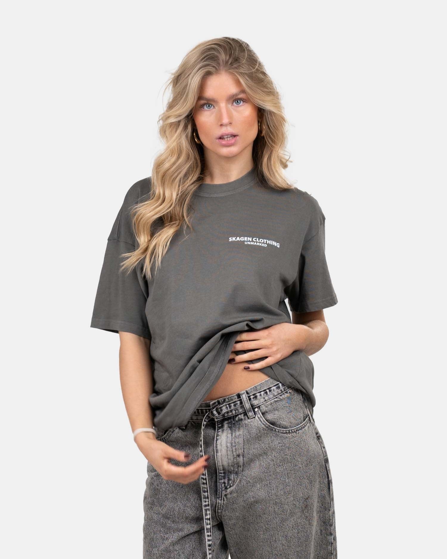 UNMARKED T-shirt Washed Grey | Skagen - clothing.dk